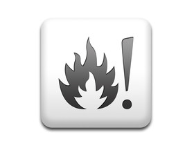 Boton cuadrado blanco simbolo incendio