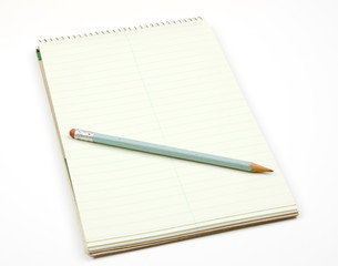 Notepad and pencil