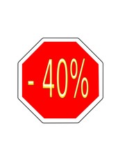 Stop Preisnachlass -40%