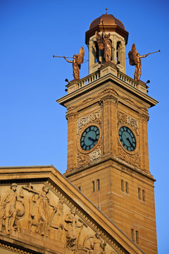 Clock Tower In Canton, Ohio