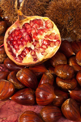 Chestnuts and pomegranate