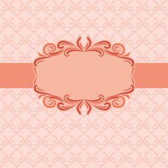 Template frame design for greeting card .