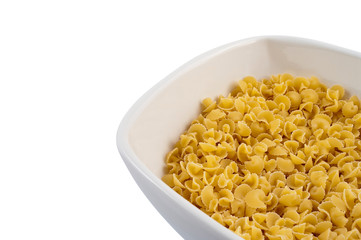 Egg noodles in a bowl for soup
