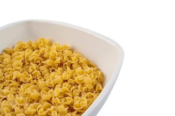 Egg noodles in a bowl for soup