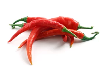 Fotobehang peperoncini rossi piccanti - hot chili peppers © Antonio Scarpi