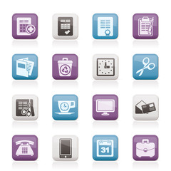 Business and office tools icons - vector icon set