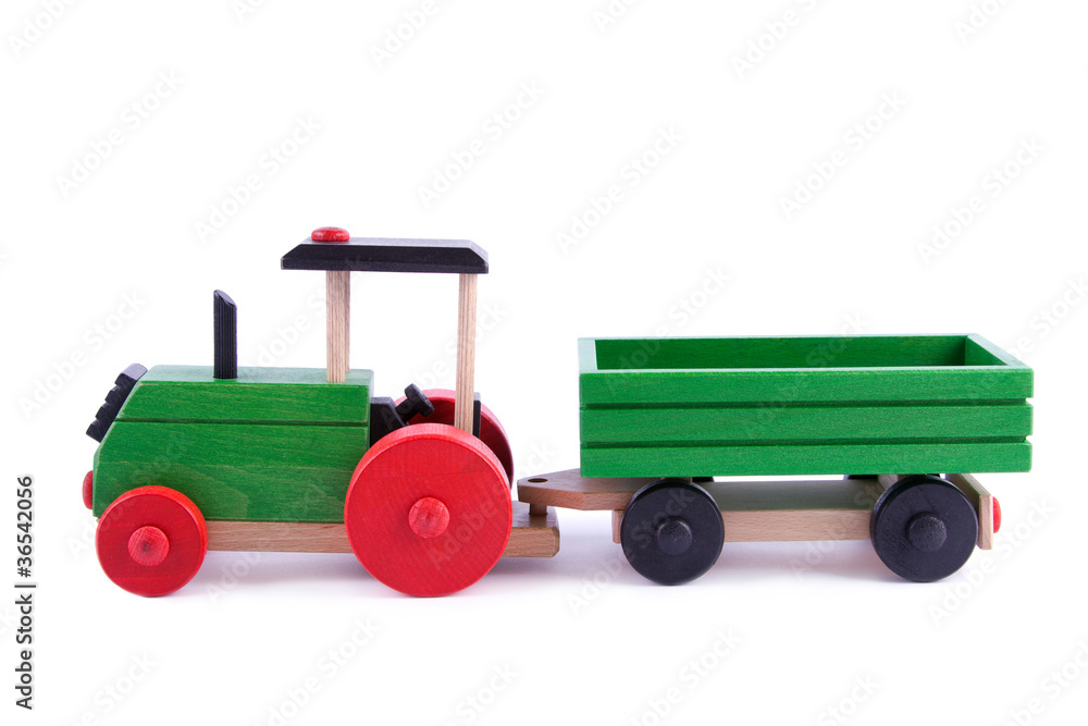 Wall mural Wooden tractor-trailer