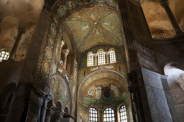10th century mosaics in church in Ravenna Italy