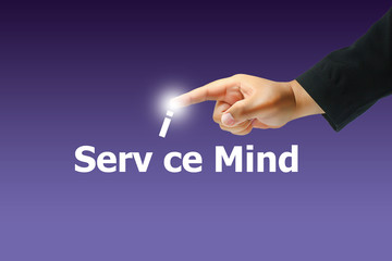 hand pushing service mind