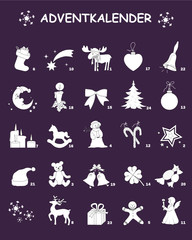 Adventkalender mit Zahlen