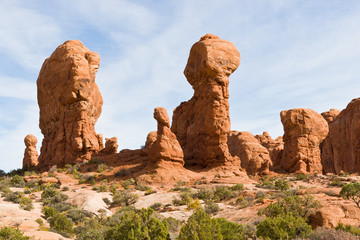 Natural sculptures in Arches National Park, Elephants.