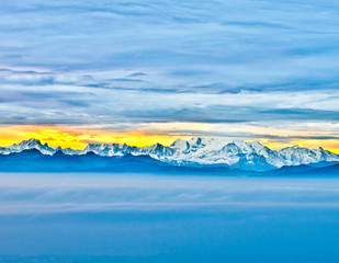 Chablais Alps At Sunrise