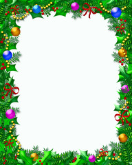 holly Christmas frame