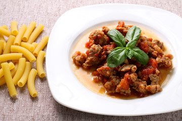Salsiccia con pomodoro - Sausage with tomato
