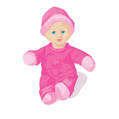 Doll in pink clothes