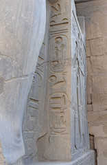 hieroglyphics at Luxor Temple in Egypt