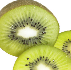 fresh sliced kiwi fruits