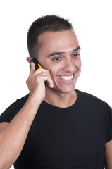 Young man talking on mobile