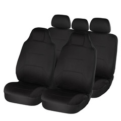 Naklejka premium Black ergonomic car seats isolated on white