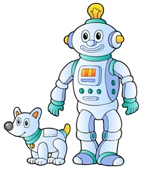 Photo sur Aluminium Robots Robot rétro dessin animé 2