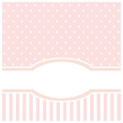 Sweet pink card or invitation for birthday or baby show