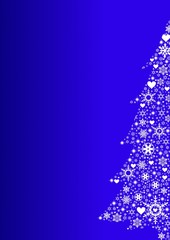 Weihnachtsbaum auf blauem Hintergrund