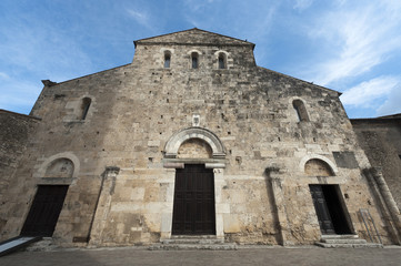 Fototapeta na wymiar Anagni (Frosinone, Lazio, Włochy) - średniowieczna katedra, fasady