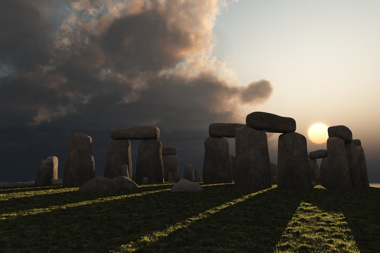 Stonehenge Winter Sun