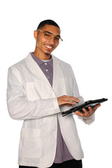 Businessman Using Electronic Tablet