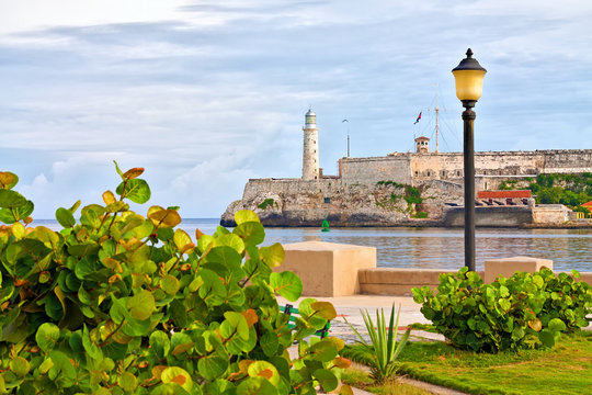 The famous castle of El Morro in the bay of Havana