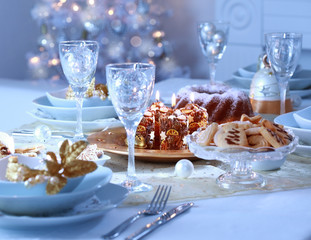 Luxury place setting for Christmas