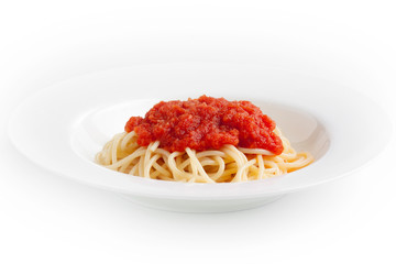Spaghetti with tomato sauce
