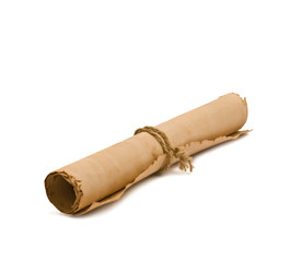 old paper on a white background
