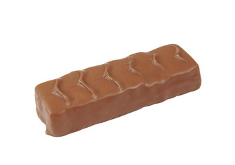 Chocolate bar isolated on white background