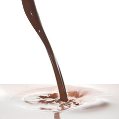 pouring chocolate