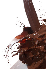 pouring chocolate