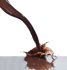 pouring chocolate