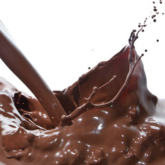 pouring chocolate