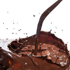pouring chocolate