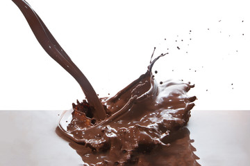 pouring chocolate
