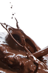 pouring chocolate