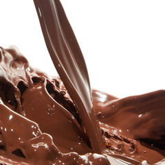 pouring chocolate