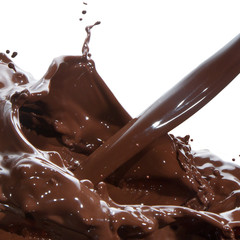 pouring chocolate