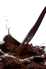 pouring chocolate