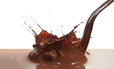 pouring chocolate