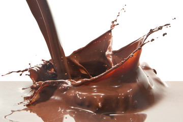pouring chocolate