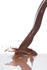 pouring chocolate