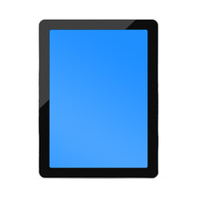 Blank PC tablet with clipping paths for the screen and the back