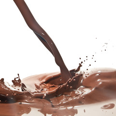 pouring chocolate