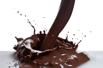 pouring chocolate